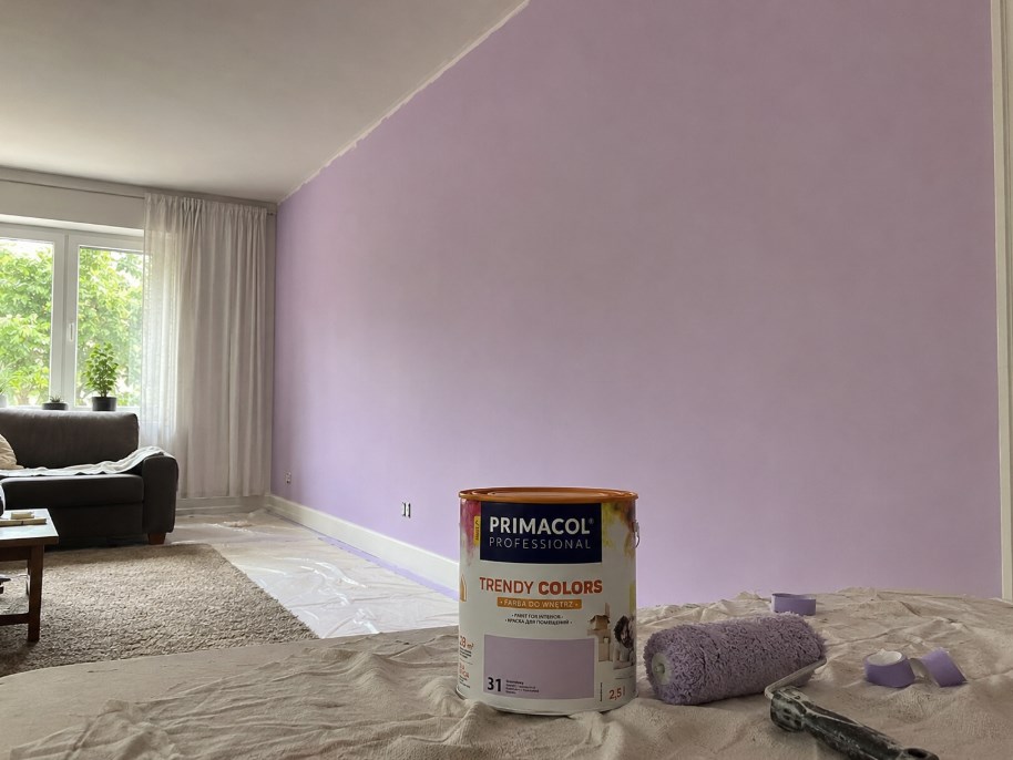 Farba akrylowa Trendy Colors 2,5 l mat lawendowy do ścian i sufitów